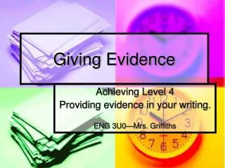 Giving Evidence