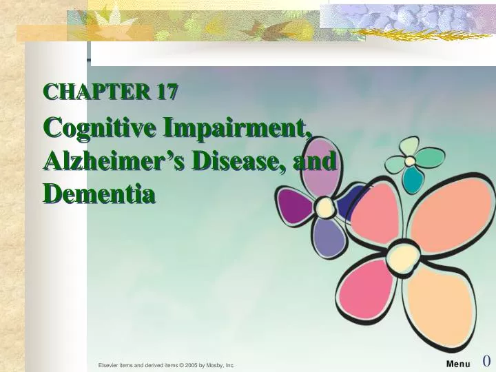 chapter 17 cognitive impairment alzheimer s disease and dementia