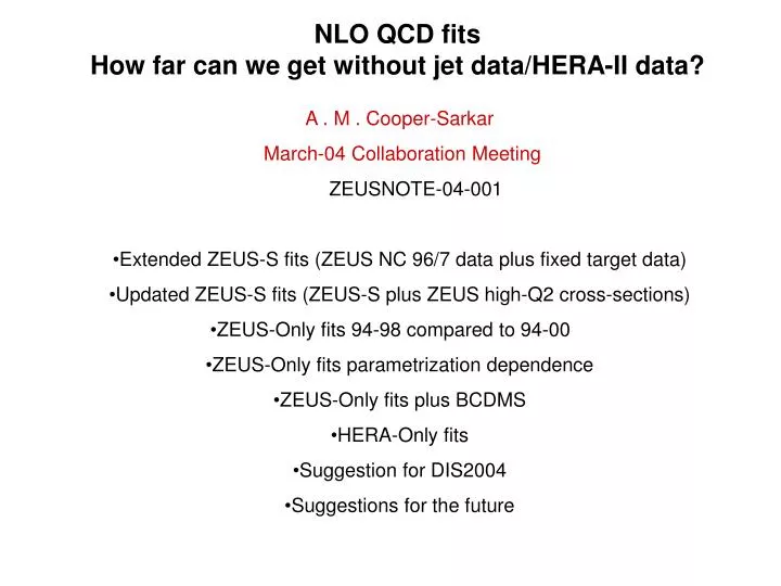 nlo qcd fits how far can we get without jet data hera ii data