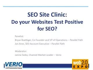 SEO Site Clinic: Do your Websites Test Positive for SEO?