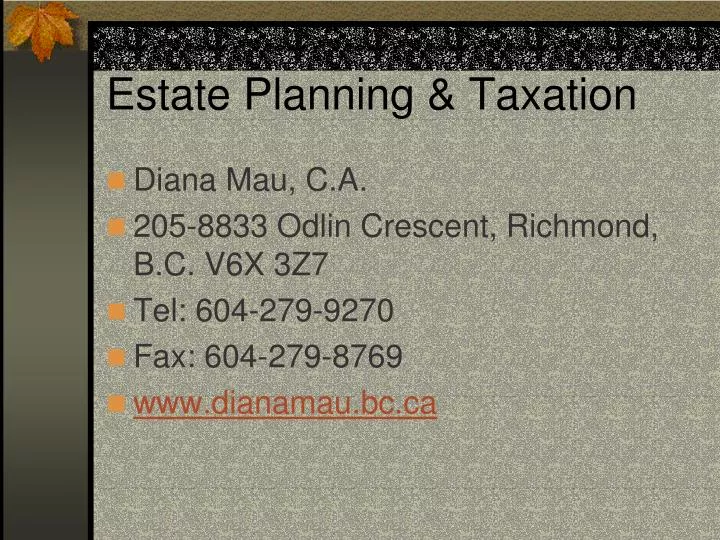 estate planning taxation