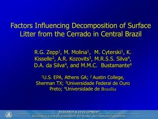 Factors Influencing Decomposition of Surface Litter from the Cerrado in Central Brazil