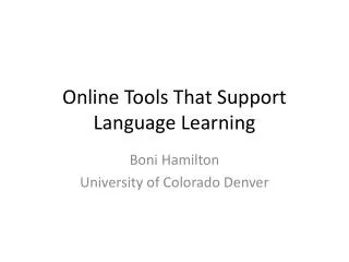 Online Tools That Support Language Learning