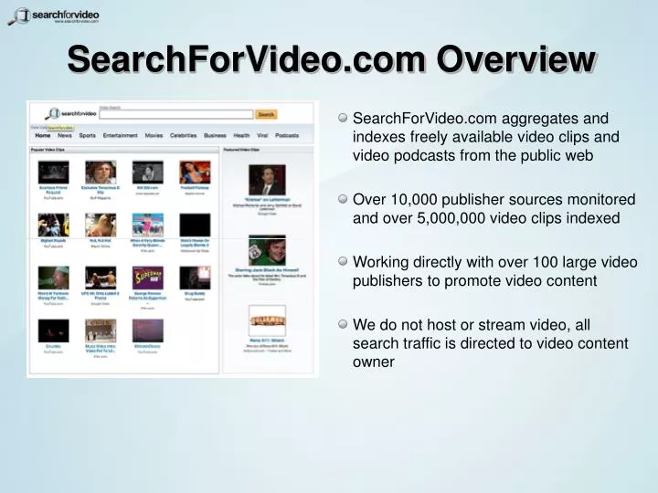 searchforvideo com overview