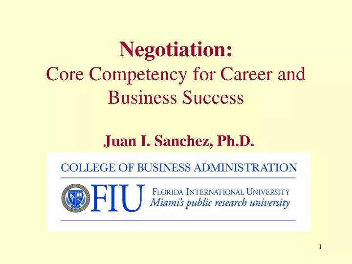 negotiation core competency for career and business success