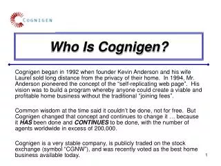 Who Is Cognigen?