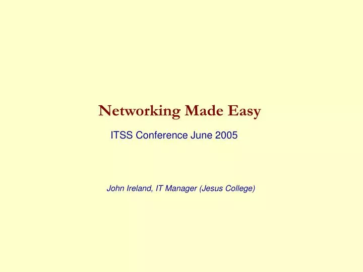 networking made easy