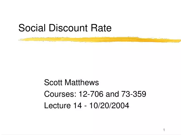 social discount rate