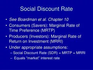 Social Discount Rate