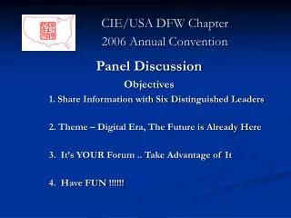 CIE/USA DFW Chapter 2006 Annual Convention