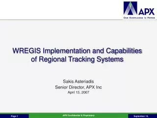 WREGIS Implementation and Capabilities of Regional Tracking Systems