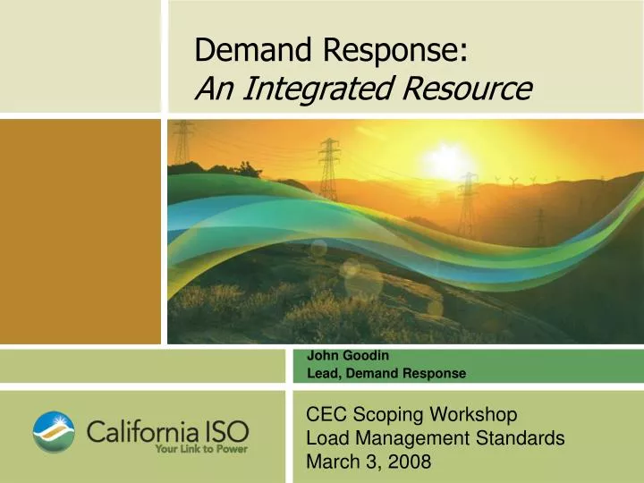 demand response an integrated resource
