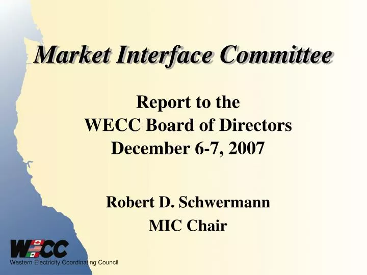 market interface committee