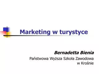 marketing w turystyce