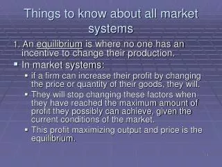 Things to know about all market systems
