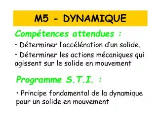 m5 dynamique