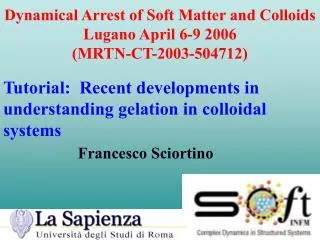 Dynamical Arrest of Soft Matter and Colloids Lugano April 6-9 2006 (MRTN-CT-2003-504712)