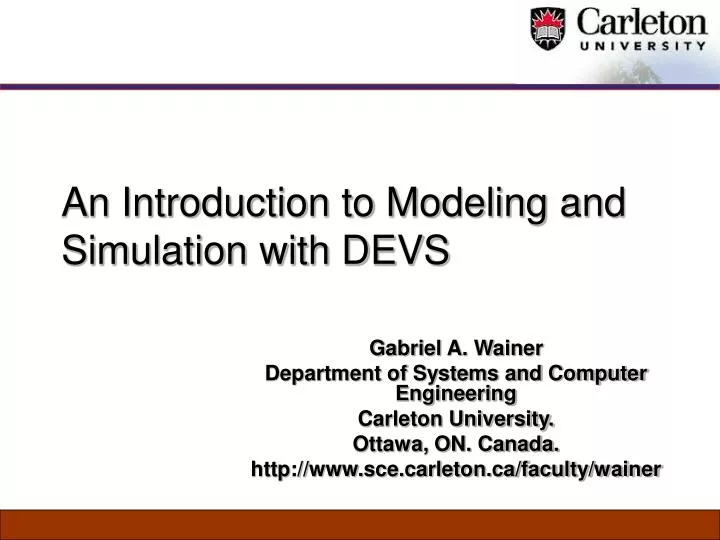 an introduction to modeling and simulation with devs