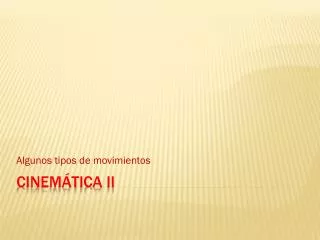 algunos tipos de movimientos