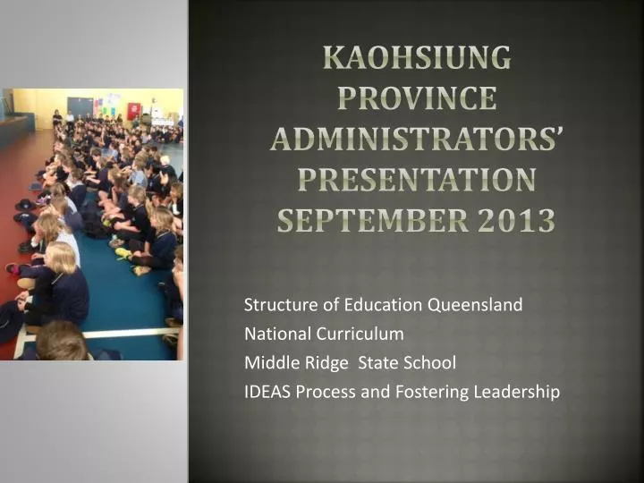 kaohsiung province administrators presentation september 2013