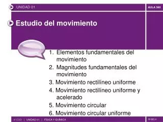estudio del movimiento