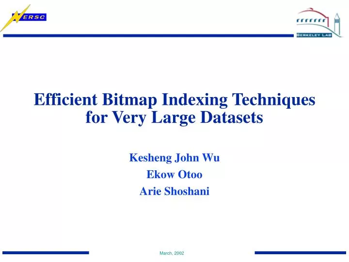 efficient bitmap indexing techniques for very large datasets
