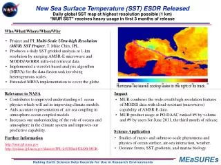 New Sea Surface Temperature (SST) ESDR Released