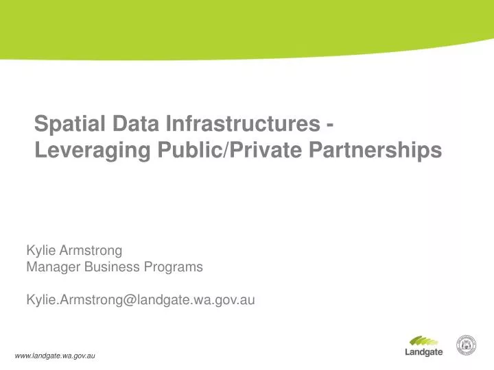 spatial data infrastructures leveraging public private partnerships