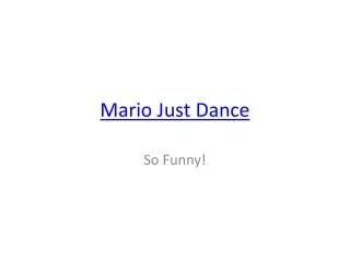 mario just dance