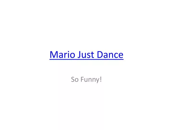 mario just dance