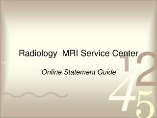 Radiology MRI Service Center