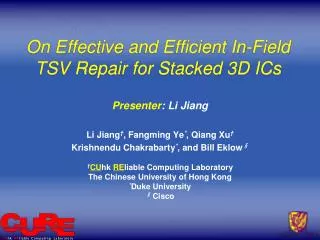 On Effective and Efficient In-Field TSV Repair for Stacked 3D ICs