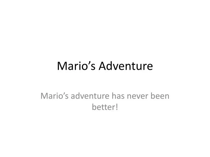 mario s adventure