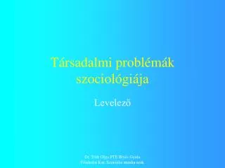 t rsadalmi probl m k szociol gi ja