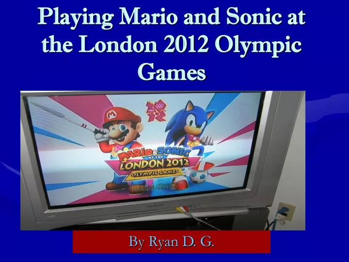 playing mario and sonic at the london 2012 olympic games