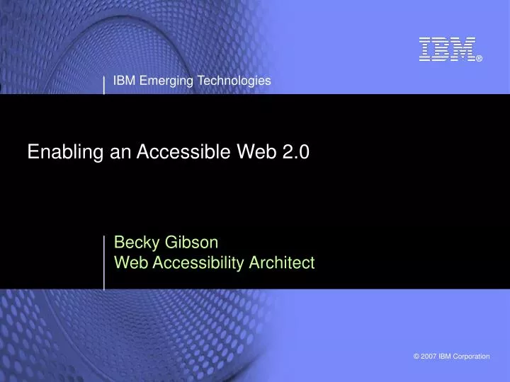 enabling an accessible web 2 0