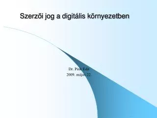 szerz i jog a digit lis k rnyezetben