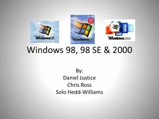Windows 98, 98 SE &amp; 2000