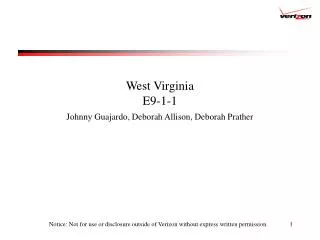 West Virginia E9-1-1 Johnny Guajardo, Deborah Allison, Deborah Prather