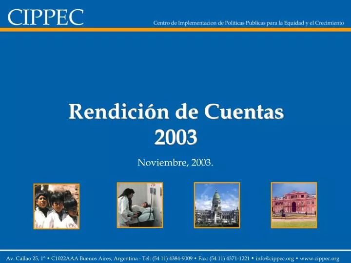 rendici n de cuentas 2003