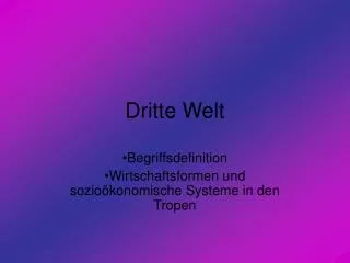 dritte welt