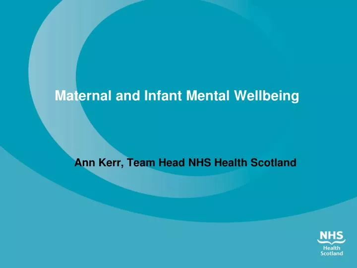 maternal and infant mental wellbeing