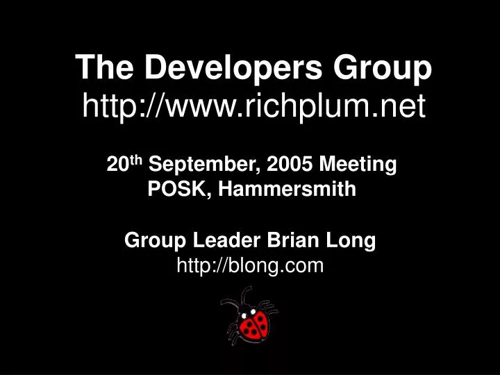 the developers group http www richplum net
