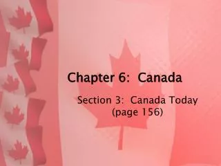 Chapter 6: Canada