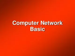 computer network basic
