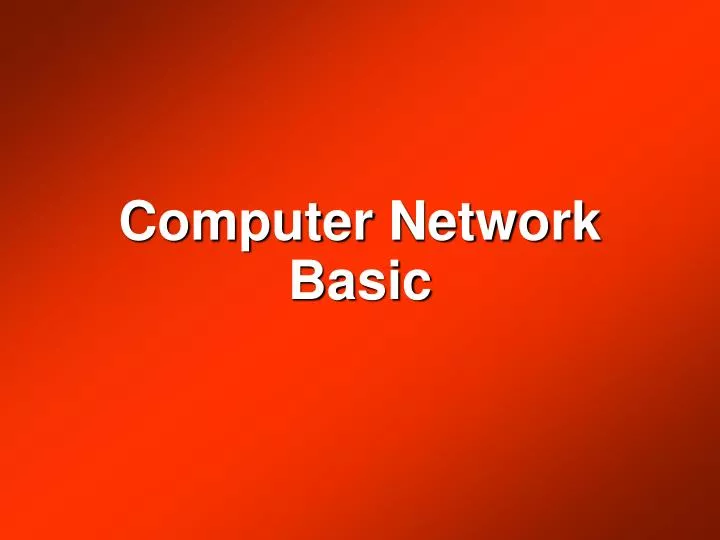computer network basic