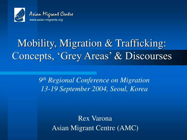 mobility migration trafficking concepts grey areas discourses