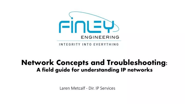 network concepts and troubleshooting a field guide for understanding ip networks
