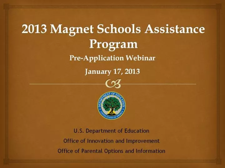 2013 magnet schools assistance program
