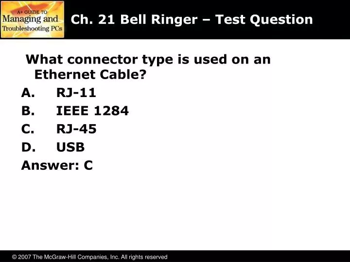ch 21 bell ringer test question